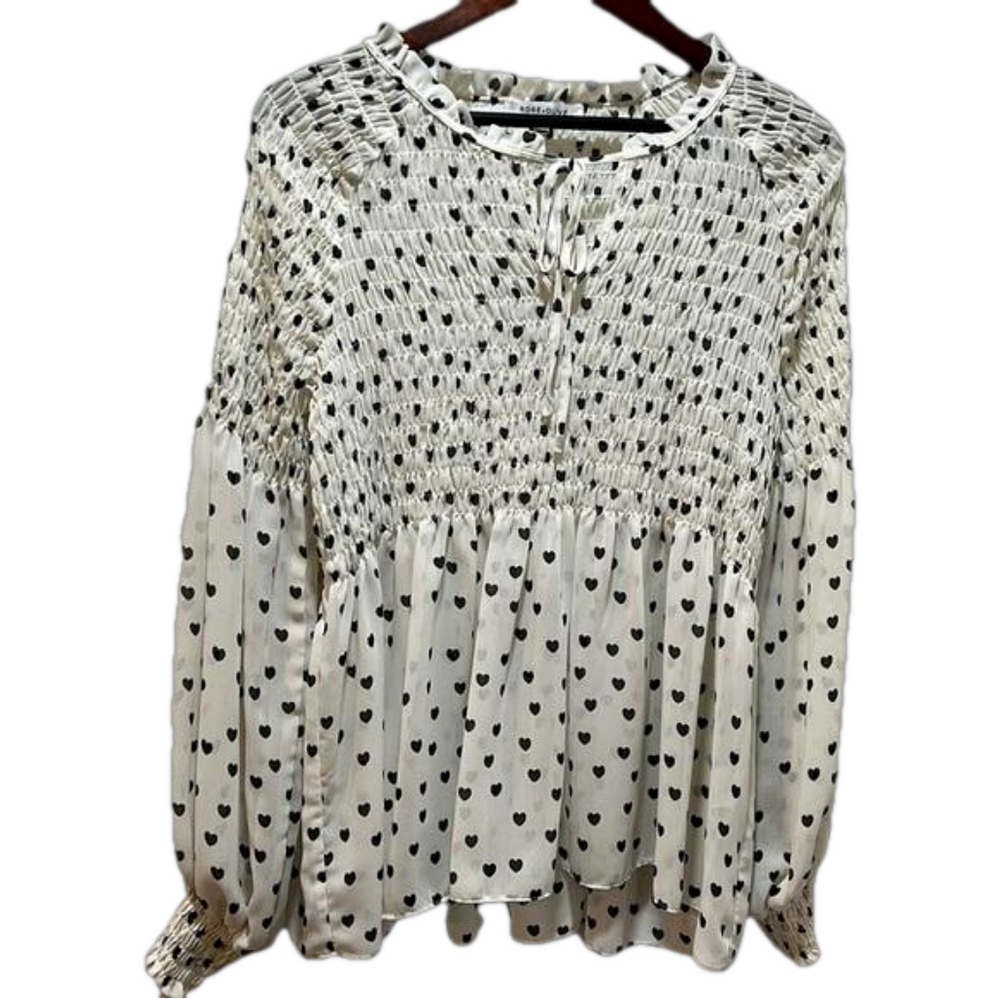 Rose + Olive  beautiful hearts 💕 blouse/top size XL GUC…
